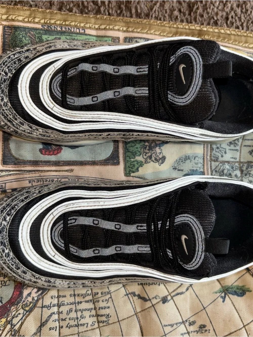 Nike Men’s Air Max 97 Sneakers - Black, White, Gray